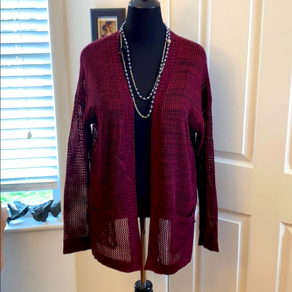 Burgundy cardigan